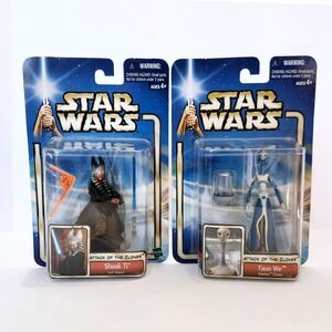 Star‎ Wars Attack of the Clones Shaak Ti & Taun We Action Figures 2002 SEALED